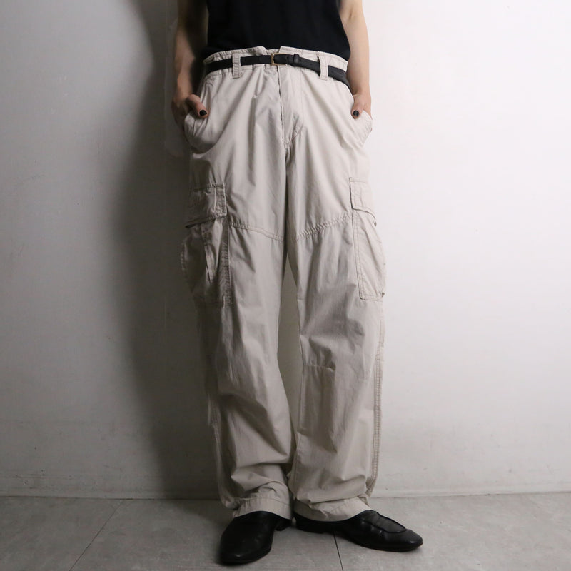 "Ralph Lauren" white cotton cargo pants