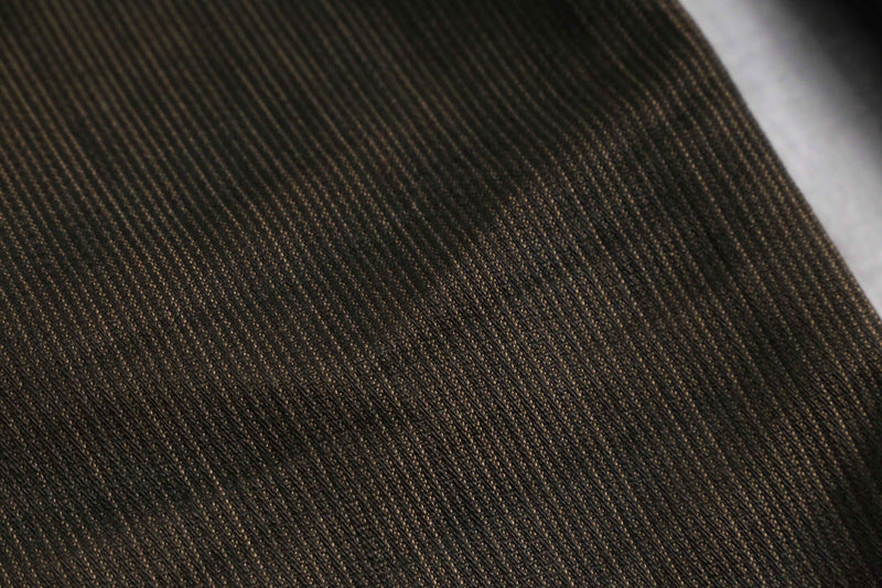 dark brown color stripe straight pants