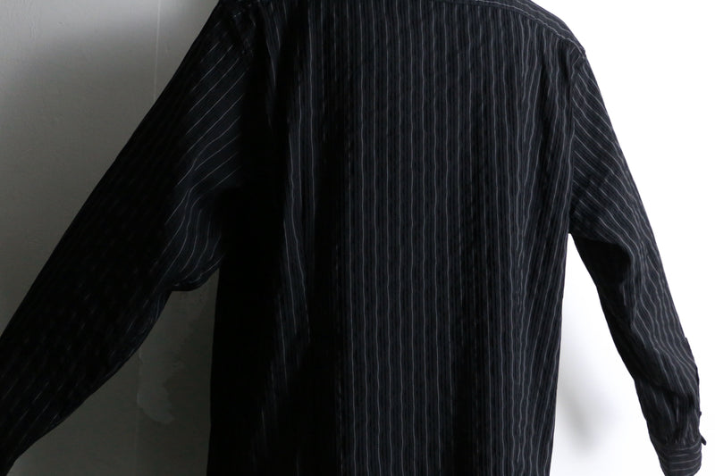 black stripe dress L/S shirt