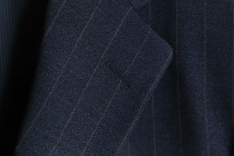 "Ermenegildo Zegna" navy wool stripe tailored jacket