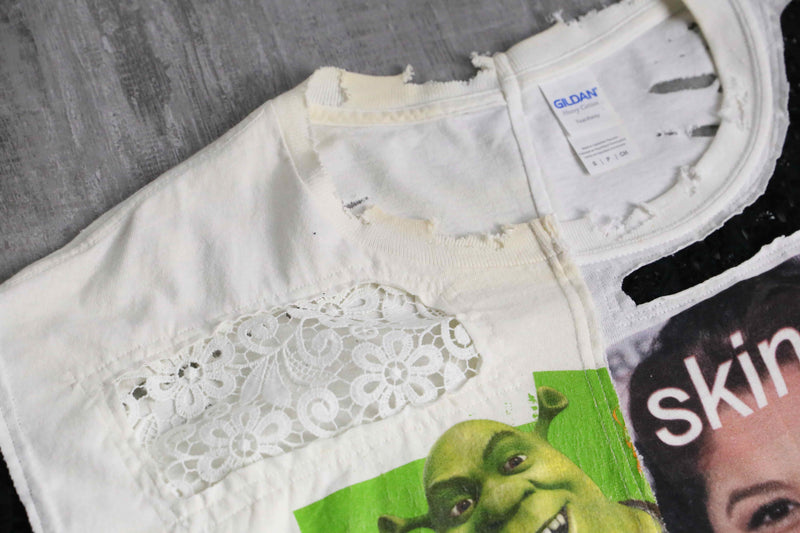 ''Re:make''docking lace boro Tee