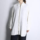 zip up loose jacquard shirt
