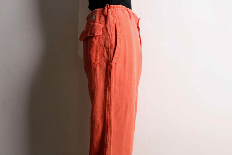 salmon pink straight easy pants