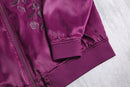 magenta color flower emb blouson