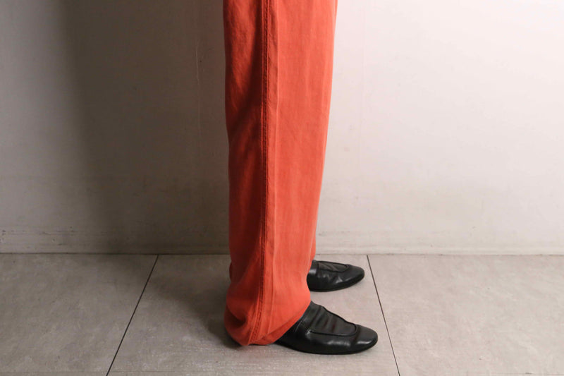 salmon pink straight easy pants