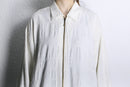 zip up loose jacquard shirt