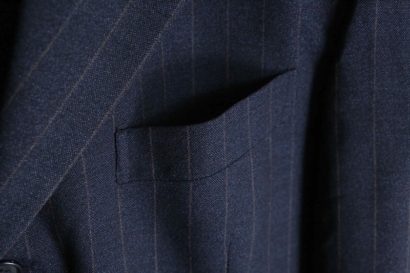 "Ermenegildo Zegna" navy wool stripe tailored jacket