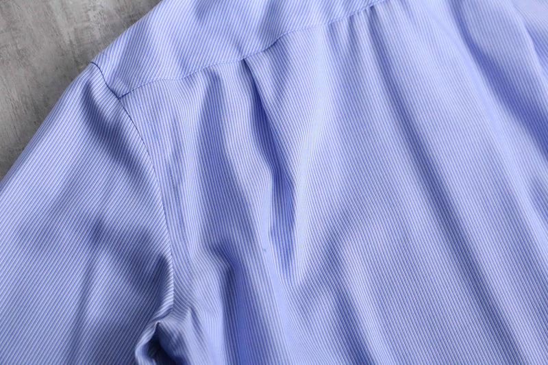 “Calvin Klein” sax blue stripe dress shirt
