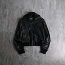 2000s mulch pocket short leather jacket