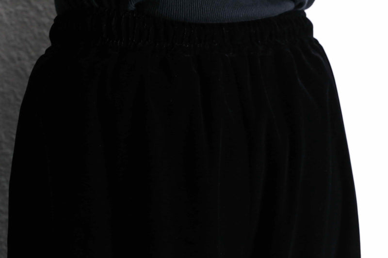 black velours easy wide pants