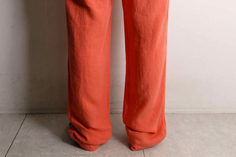 salmon pink straight easy pants