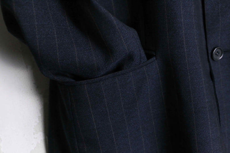 "Ermenegildo Zegna" navy wool stripe tailored jacket