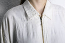 zip up loose jacquard shirt
