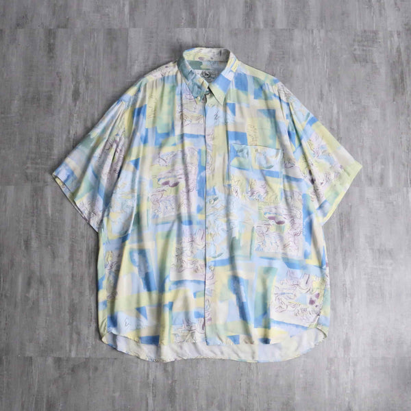natural scenery art pattern S/S shirt