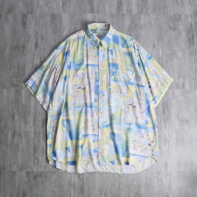 natural scenery art pattern S/S shirt
