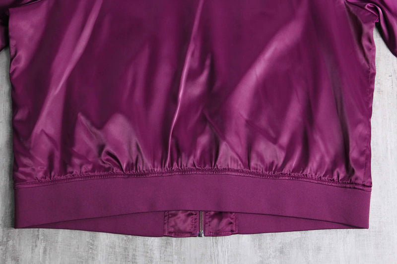 magenta color flower emb blouson