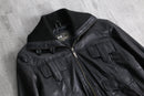 2000s mulch pocket short leather jacket