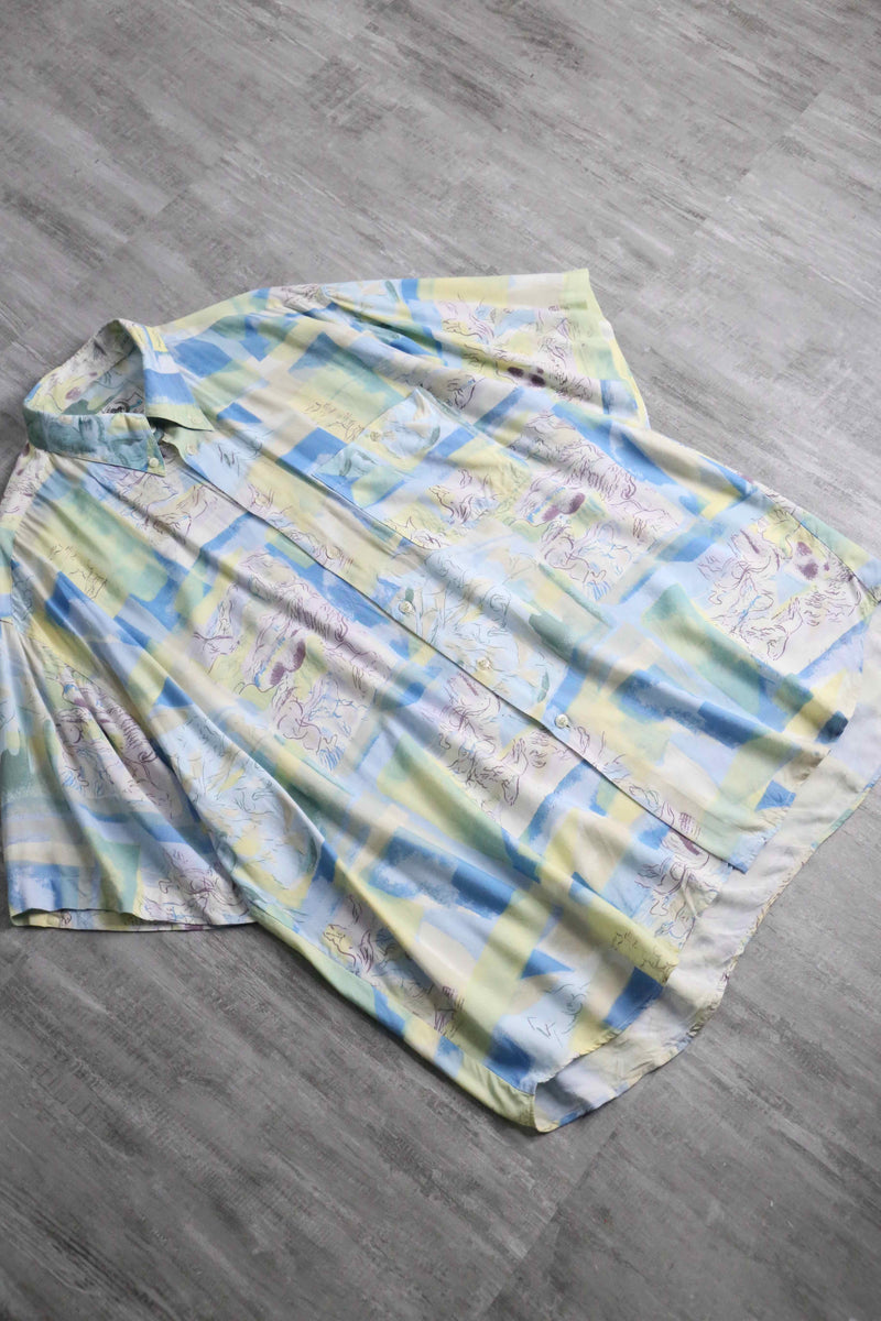 natural scenery art pattern S/S shirt