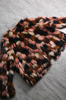 2000s mulch color faux fur jacket