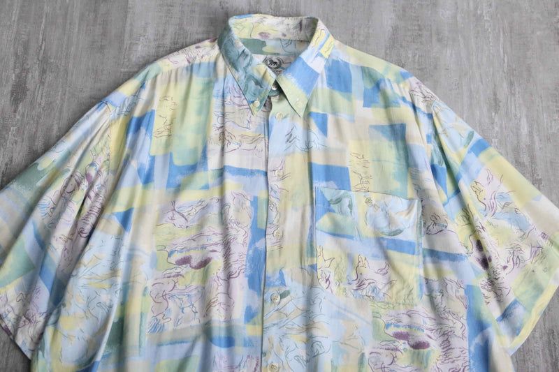 natural scenery art pattern S/S shirt