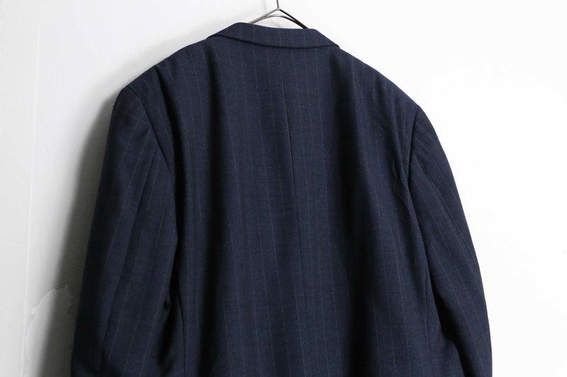 "Ermenegildo Zegna" navy wool stripe tailored jacket