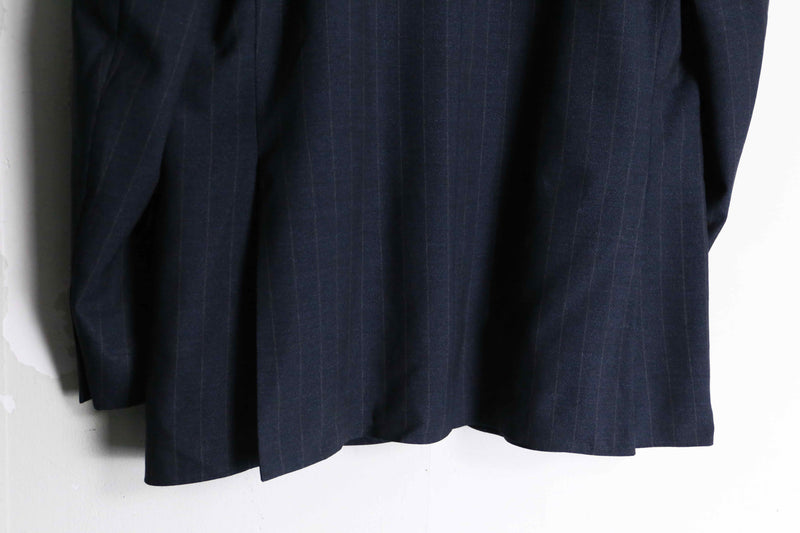 "Ermenegildo Zegna" navy wool stripe tailored jacket