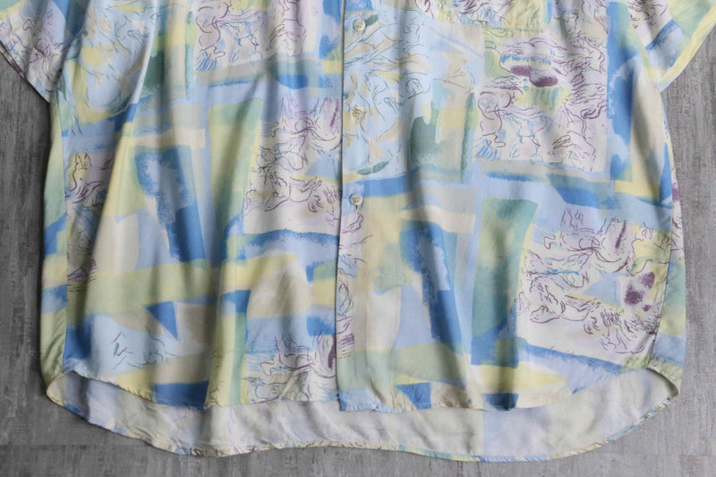 natural scenery art pattern S/S shirt