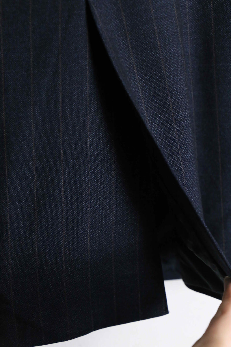 "Ermenegildo Zegna" navy wool stripe tailored jacket