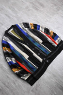 90's colorful 3D knit cardigan