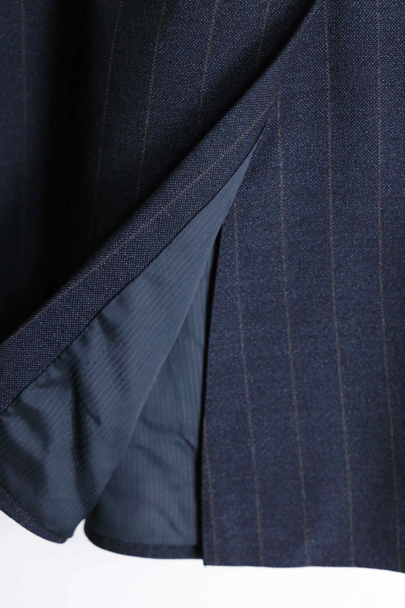 "Ermenegildo Zegna" navy wool stripe tailored jacket