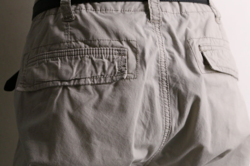 "Ralph Lauren" white cotton cargo pants