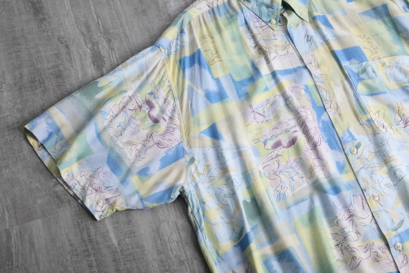 natural scenery art pattern S/S shirt