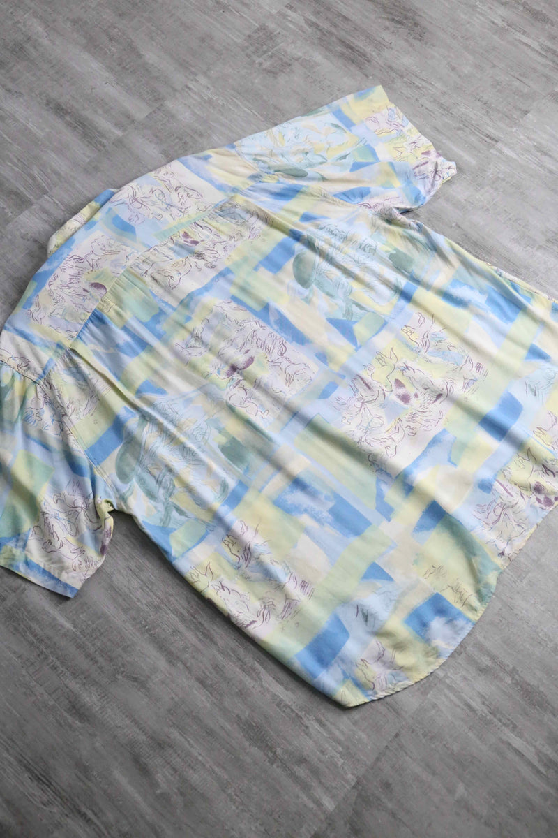 natural scenery art pattern S/S shirt