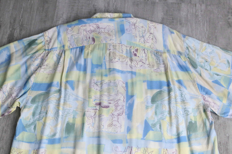 natural scenery art pattern S/S shirt