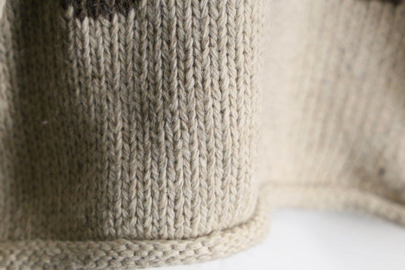 ivory boat neck design knit