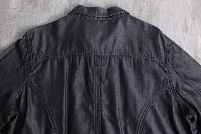 black lyocell type tracker jacket