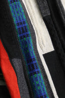 90's colorful 3D knit cardigan