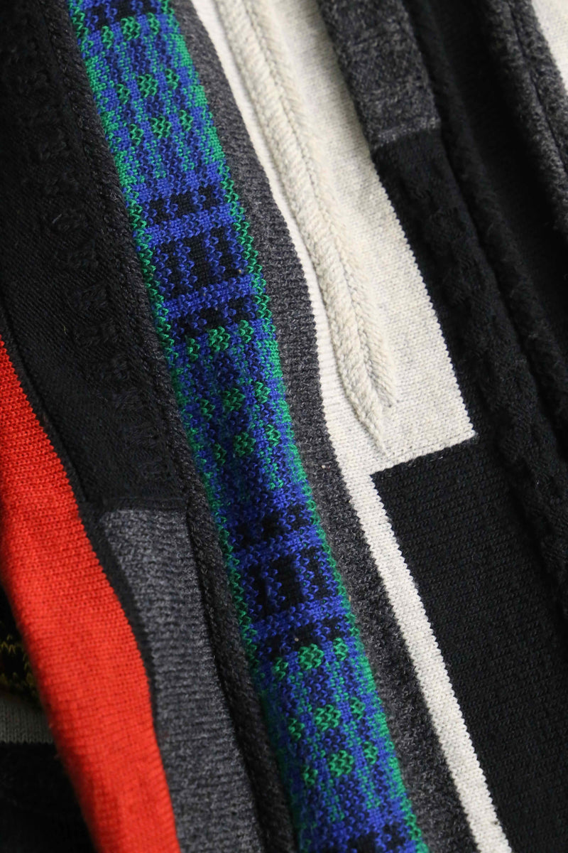 90's colorful 3D knit cardigan