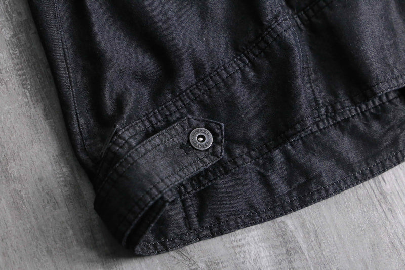 black lyocell type tracker jacket