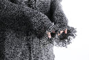 ”CHICO’S” monotone lame fringe knit cardigan