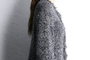 ”CHICO’S” monotone lame fringe knit cardigan