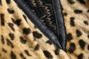 1980s vintage leather piping henry neck exotic knit