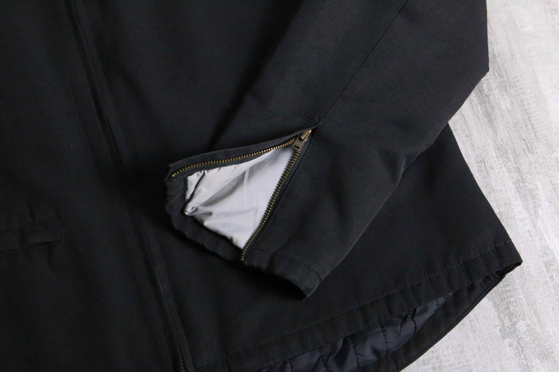 “GAP” solid black single zip jacket