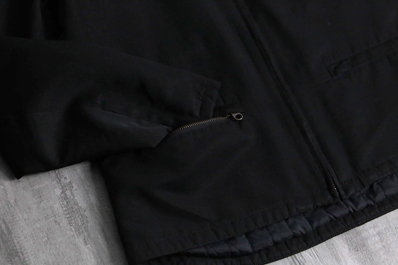 “GAP” solid black single zip jacket