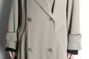 “SANYO” khaki beige wool gabardine double breast coat