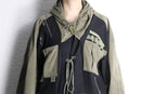 "Re:make" military kimono hood jacket