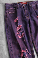 1990-00s ARIZONA dyed broken denim pants