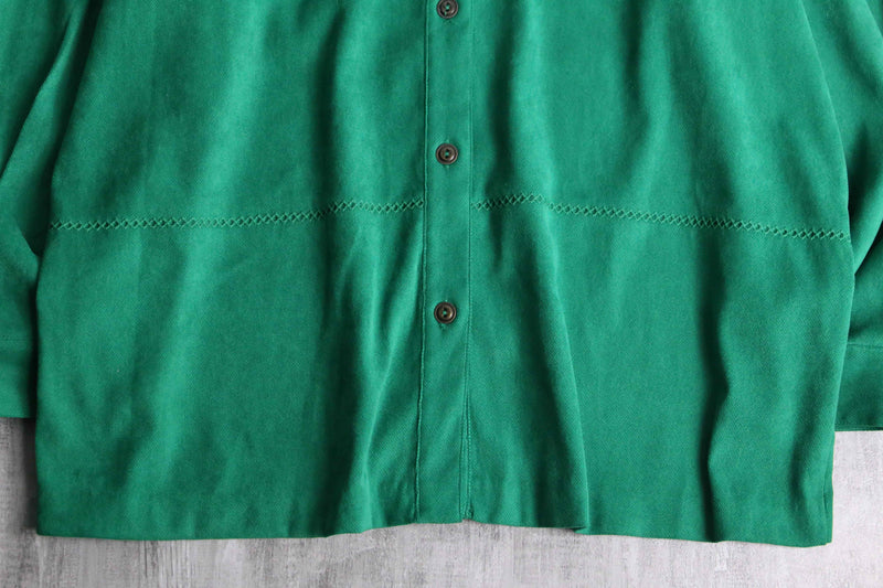 90's "ALFRED DUNNER" green shirt set up