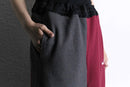"Re:make" asymmetry docking HAKAMA track pants
