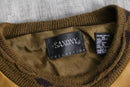 1990s SAXONY real leather combi knit pull